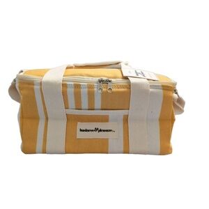NWT Business & Pleasure Co. Yellow Gold White Striped Insulated Cooler Lunch Bag